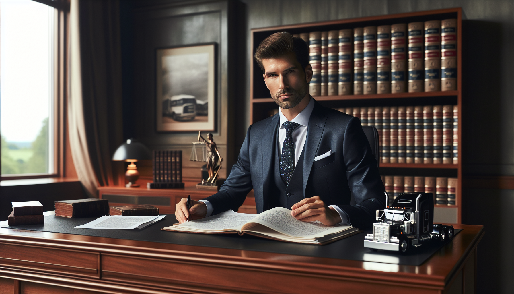 CDL attorney reviewing violation documents - specialized commercial driver legal representation